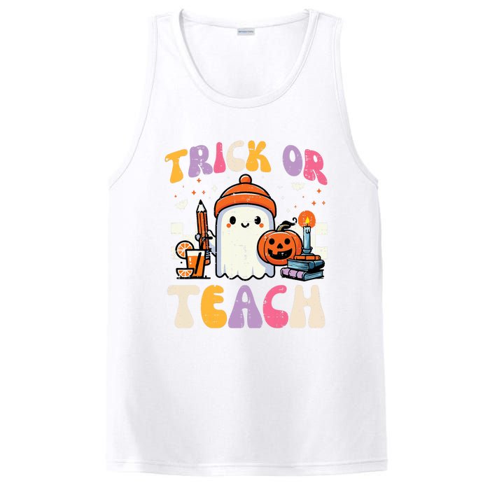 Trick Or Teach Ghost Teacher School Halloween PosiCharge Competitor Tank