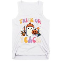 Trick Or Teach Ghost Teacher School Halloween Tank Top