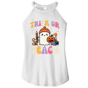 Trick Or Teach Ghost Teacher School Halloween Women's Perfect Tri Rocker Tank