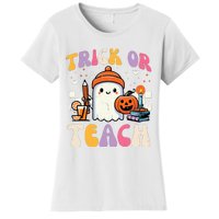 Trick Or Teach Ghost Teacher School Halloween Women's T-Shirt