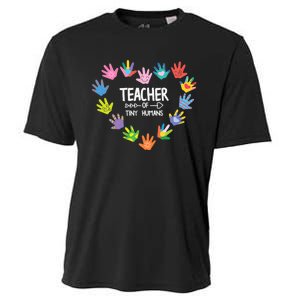 Teacher Of Tiny Humans Kindergarten Preschool Teacher Cooling Performance Crew T-Shirt