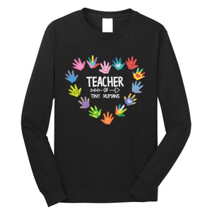 Teacher Of Tiny Humans Kindergarten Preschool Teacher Long Sleeve Shirt