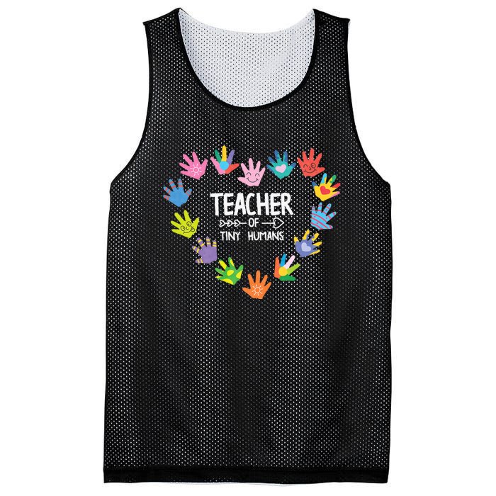 Teacher Of Tiny Humans Kindergarten Preschool Teacher Mesh Reversible Basketball Jersey Tank