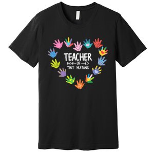 Teacher Of Tiny Humans Kindergarten Preschool Teacher Premium T-Shirt