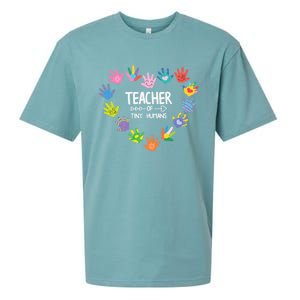 Teacher Of Tiny Humans Kindergarten Preschool Teacher Sueded Cloud Jersey T-Shirt