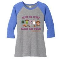 Trick Or Treat Are Sweet Labor And Delivery Halloween Cute Gift Women's Tri-Blend 3/4-Sleeve Raglan Shirt