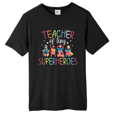 Teacher Of Tiny Superheroes Tall Fusion ChromaSoft Performance T-Shirt