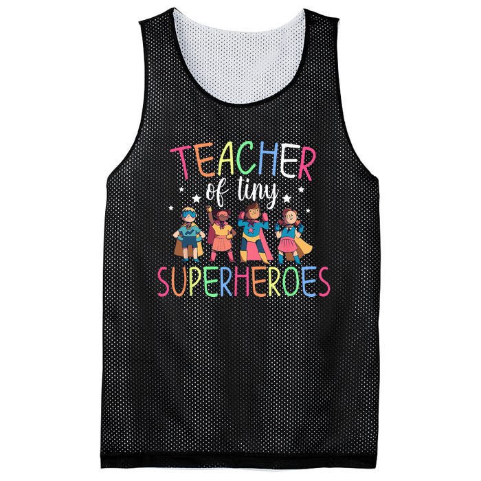 Teacher Of Tiny Superheroes Mesh Reversible Basketball Jersey Tank