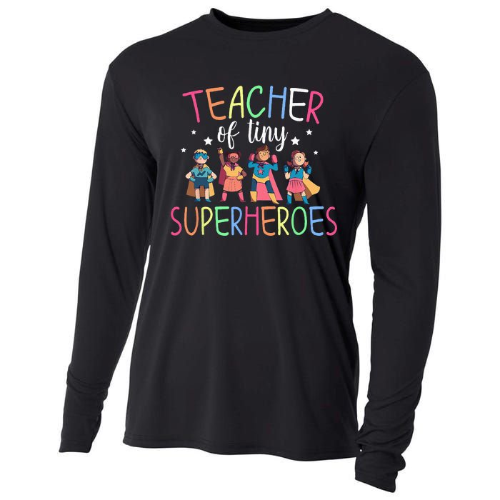 Teacher Of Tiny Superheroes Cooling Performance Long Sleeve Crew