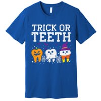 Trick Or Teeth Halloween Costumes Dental Assistant Dentist Gift Premium T-Shirt