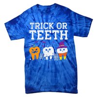 Trick Or Teeth Halloween Costumes Dental Assistant Dentist Gift Tie-Dye T-Shirt