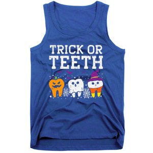 Trick Or Teeth Halloween Costumes Dental Assistant Dentist Gift Tank Top