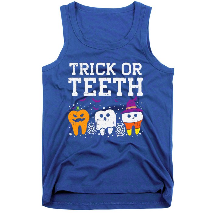 Trick Or Teeth Halloween Costumes Dental Assistant Dentist Gift Tank Top