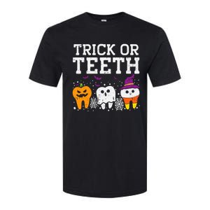 Trick Or Teeth Halloween Costumes Dental Assistant Dentist Gift Softstyle CVC T-Shirt