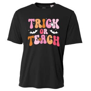 Trick Or Teach Halloween Teacher Kids Teacher Life Cooling Performance Crew T-Shirt