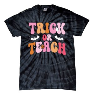 Trick Or Teach Halloween Teacher Kids Teacher Life Tie-Dye T-Shirt