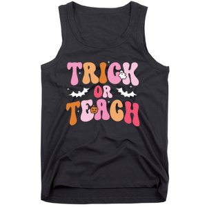 Trick Or Teach Halloween Teacher Kids Teacher Life Tank Top