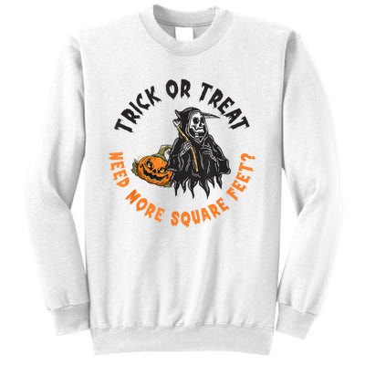 Trick Or Treat Spooky Witch Halloween Need More Square Feet Sweatshirt