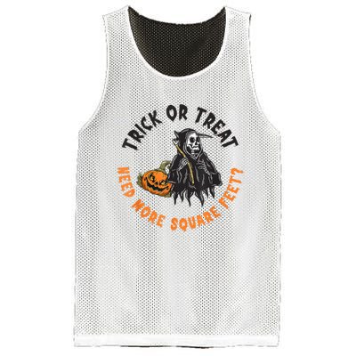 Trick Or Treat Spooky Witch Halloween Need More Square Feet Mesh Reversible Basketball Jersey Tank