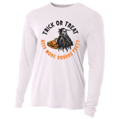 Trick Or Treat Spooky Witch Halloween Need More Square Feet Cooling Performance Long Sleeve Crew