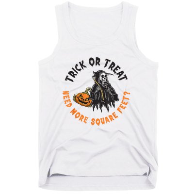 Trick Or Treat Spooky Witch Halloween Need More Square Feet Tank Top