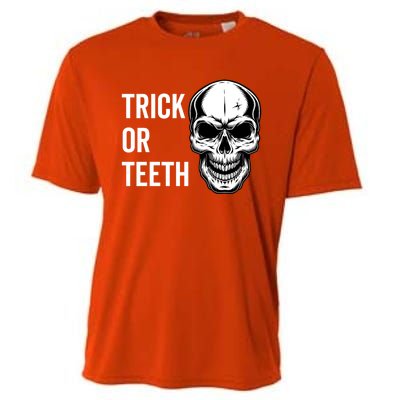 Trick Or Teeth Halloween Skeleton Dentist Funny Gift Funny Gift Cooling Performance Crew T-Shirt