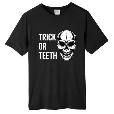 Trick Or Teeth Halloween Skeleton Dentist Funny Gift Funny Gift Tall Fusion ChromaSoft Performance T-Shirt