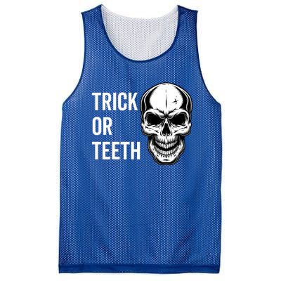 Trick Or Teeth Halloween Skeleton Dentist Funny Gift Funny Gift Mesh Reversible Basketball Jersey Tank