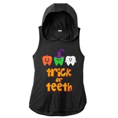 Trick Or Teeth Gift Ladies PosiCharge Tri-Blend Wicking Draft Hoodie Tank