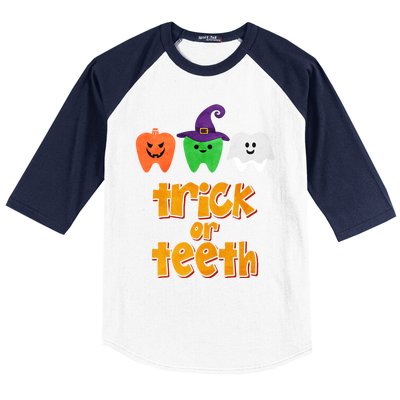 Trick Or Teeth Gift Baseball Sleeve Shirt