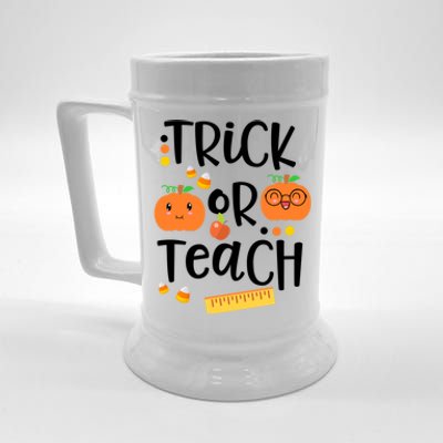 Trick Or Teach Cute Halloween Proud Teacher Costume Gift Beer Stein