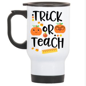 Trick Or Teach Cute Halloween Proud Teacher Costume Gift Stainless Steel Travel Mug