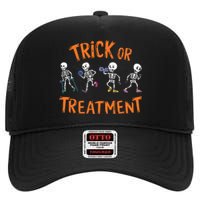 Trick Or Treatment Pt Physical Therapy Therapist Halloween High Crown Mesh Back Trucker Hat