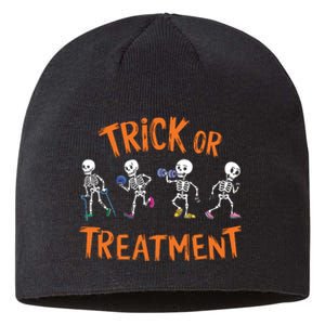 Trick Or Treatment Pt Physical Therapy Therapist Halloween Sustainable Beanie