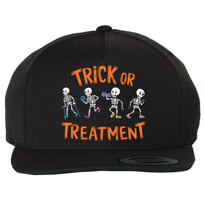 Trick Or Treatment Pt Physical Therapy Therapist Halloween Wool Snapback Cap