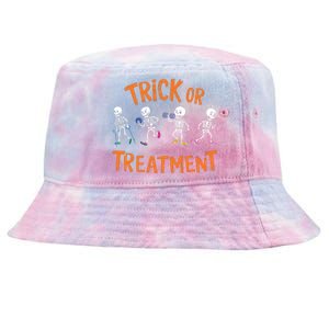 Trick Or Treatment Pt Physical Therapy Therapist Halloween Tie-Dyed Bucket Hat