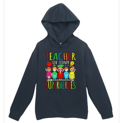 Teacher Of Tiny Superheroes First Day Back To School Graphic Urban Pullover Hoodie