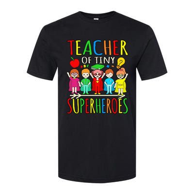 Teacher Of Tiny Superheroes First Day Back To School Graphic Softstyle CVC T-Shirt