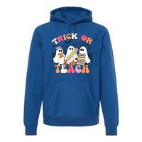 Trick Or Teach Funny Teacher Halloween Costume 2024 Boo Gift Premium Hoodie