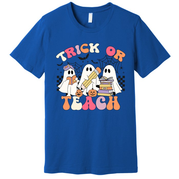 Trick Or Teach Funny Teacher Halloween Costume 2024 Boo Gift Premium T-Shirt