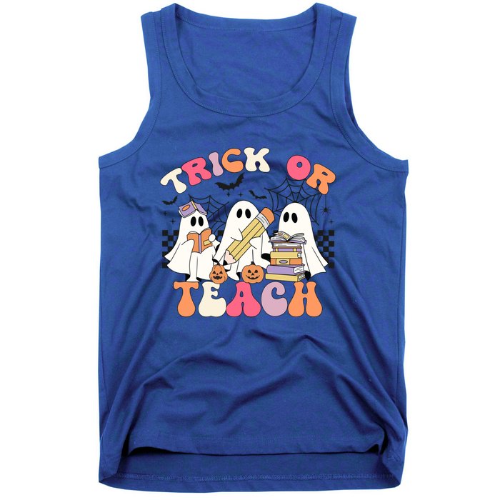 Trick Or Teach Funny Teacher Halloween Costume 2024 Boo Gift Tank Top