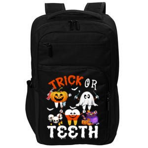 Trick Or Teeth Treating Candy Pumpkin Boo Tooth Dental Squad Cool Gift Impact Tech Backpack