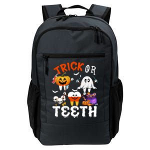 Trick Or Teeth Treating Candy Pumpkin Boo Tooth Dental Squad Cool Gift Daily Commute Backpack