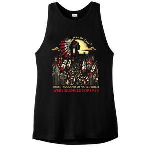 Trail Of Tears Where Thousands Of Native Voices Were Ladies PosiCharge Tri-Blend Wicking Tank