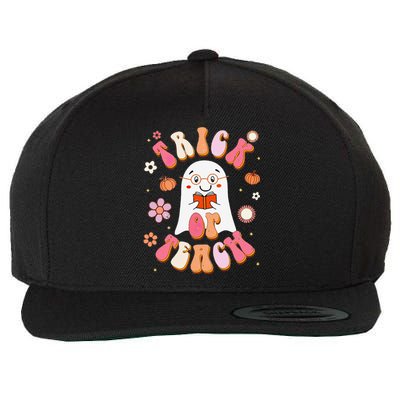 Trick Or Teach Carpet Of Flowers Teacher Halloween Cute Wool Snapback Cap