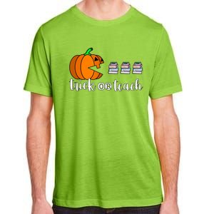 Trick Or Teach Funny Teacher Pumpkin Funny Halloween Funny Gift Adult ChromaSoft Performance T-Shirt