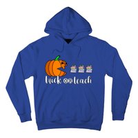 Trick Or Teach Funny Teacher Pumpkin Funny Halloween Funny Gift Hoodie