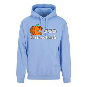 Trick Or Teach Funny Teacher Pumpkin Funny Halloween Funny Gift Unisex Surf Hoodie