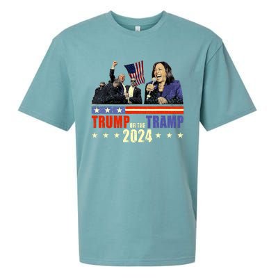 Trump Or The Tramp 2024 Vote For Trump Trump Vance 2024 Sueded Cloud Jersey T-Shirt