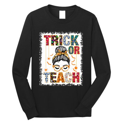 Trick Or Teach Teacher Halloween Costume 2024 Long Sleeve Shirt